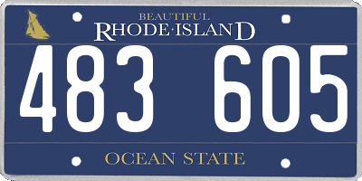 RI license plate 483605