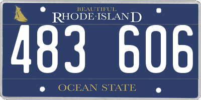 RI license plate 483606