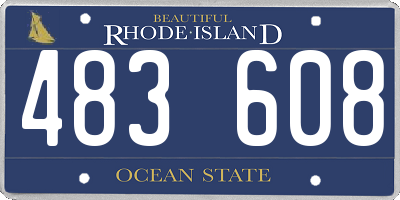 RI license plate 483608