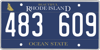 RI license plate 483609