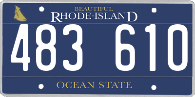 RI license plate 483610