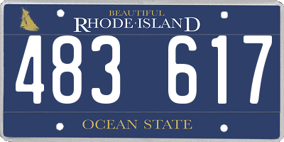 RI license plate 483617