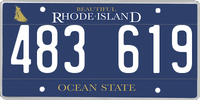 RI license plate 483619