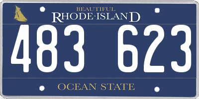 RI license plate 483623