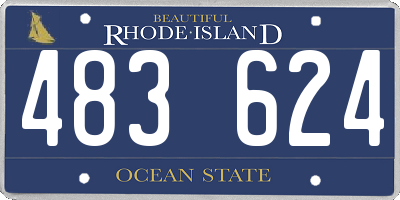 RI license plate 483624