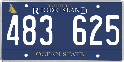RI license plate 483625