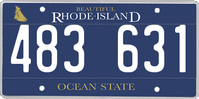 RI license plate 483631