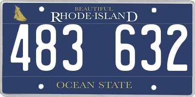 RI license plate 483632