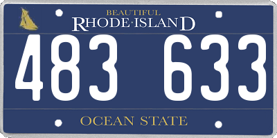 RI license plate 483633