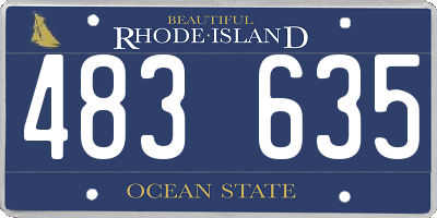 RI license plate 483635