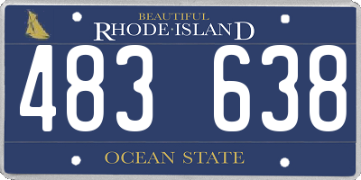 RI license plate 483638