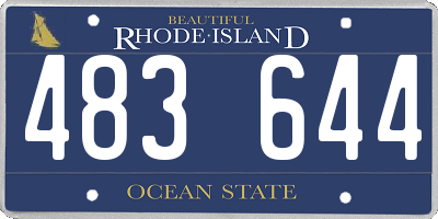 RI license plate 483644