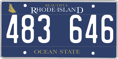 RI license plate 483646