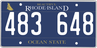 RI license plate 483648