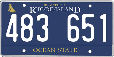 RI license plate 483651