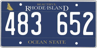 RI license plate 483652