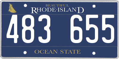 RI license plate 483655