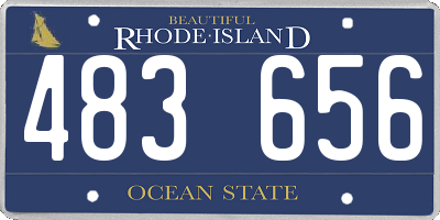 RI license plate 483656