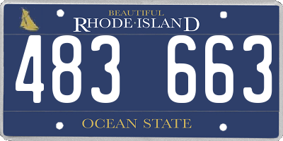 RI license plate 483663