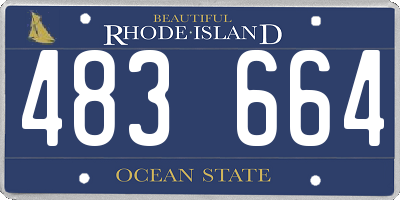 RI license plate 483664