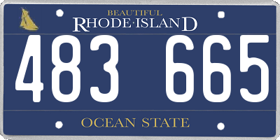 RI license plate 483665