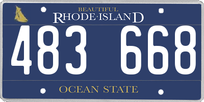 RI license plate 483668