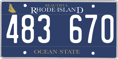 RI license plate 483670