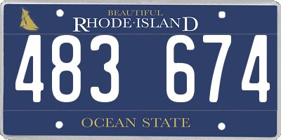 RI license plate 483674