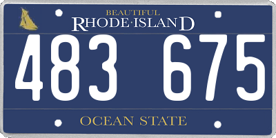 RI license plate 483675