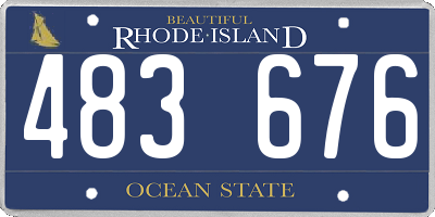 RI license plate 483676