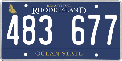 RI license plate 483677
