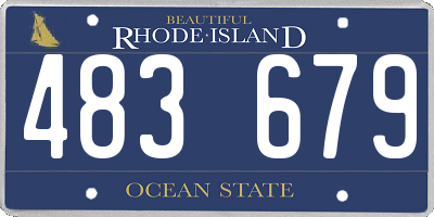 RI license plate 483679