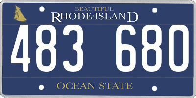 RI license plate 483680
