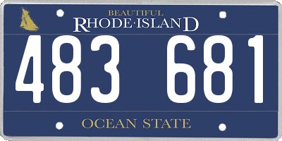 RI license plate 483681