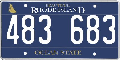 RI license plate 483683