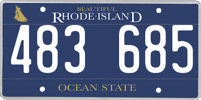 RI license plate 483685