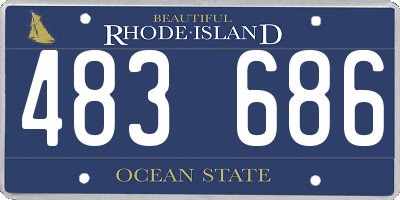 RI license plate 483686