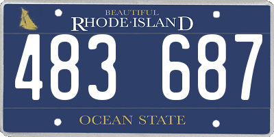 RI license plate 483687