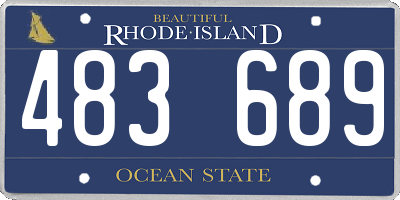 RI license plate 483689