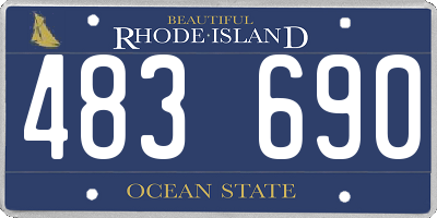 RI license plate 483690