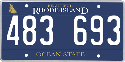 RI license plate 483693