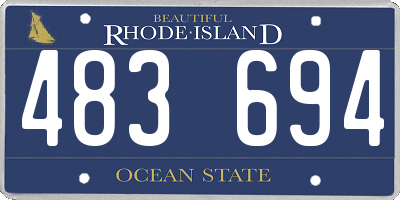 RI license plate 483694