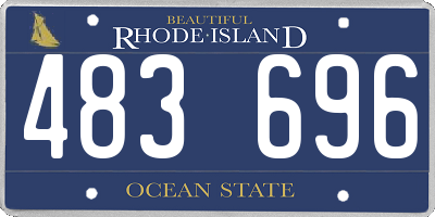 RI license plate 483696