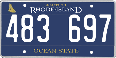 RI license plate 483697