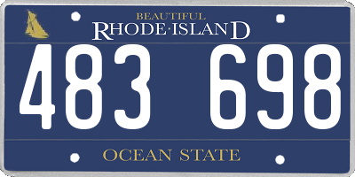 RI license plate 483698