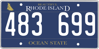 RI license plate 483699