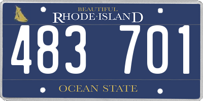 RI license plate 483701