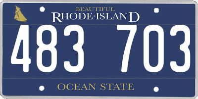 RI license plate 483703
