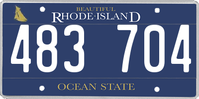 RI license plate 483704