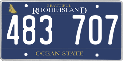 RI license plate 483707